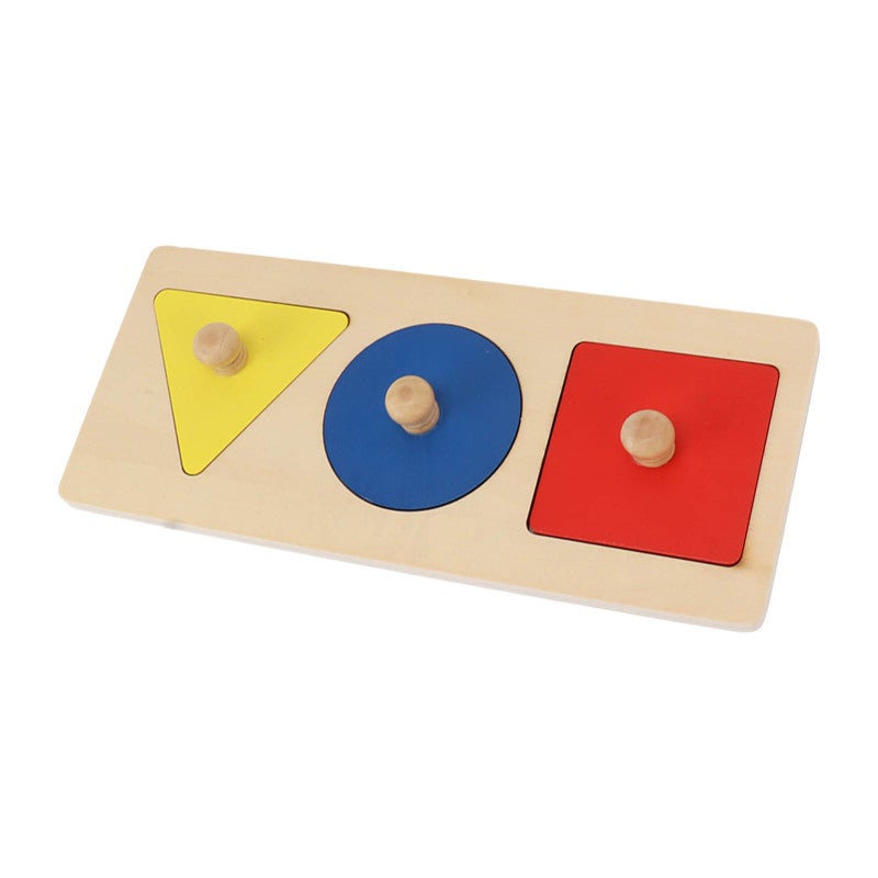 Wooden Knob Puzzle: Eco-Friendly Basswood, Large Smooth Knobs, Thick Shapes - Develop Spatial Reasoning Color Perception, Parent-Child Interaction for Baby Toddlers Home Kindergarten Holiday Party - Image 2