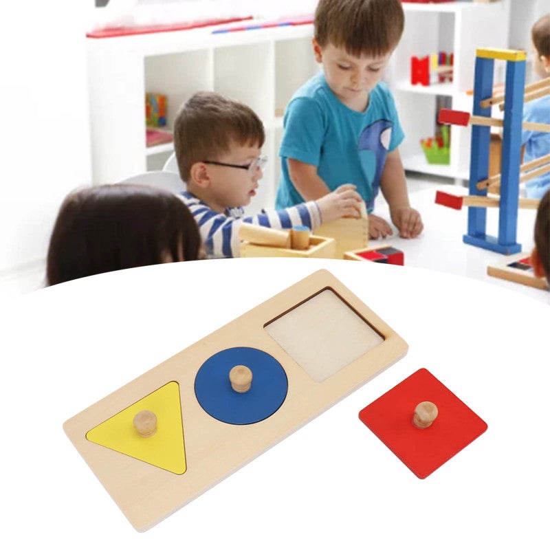 Wooden Knob Puzzle: Eco-Friendly Basswood, Large Smooth Knobs, Thick Shapes - Develop Spatial Reasoning Color Perception, Parent-Child Interaction for Baby Toddlers Home Kindergarten Holiday Party - Image 3