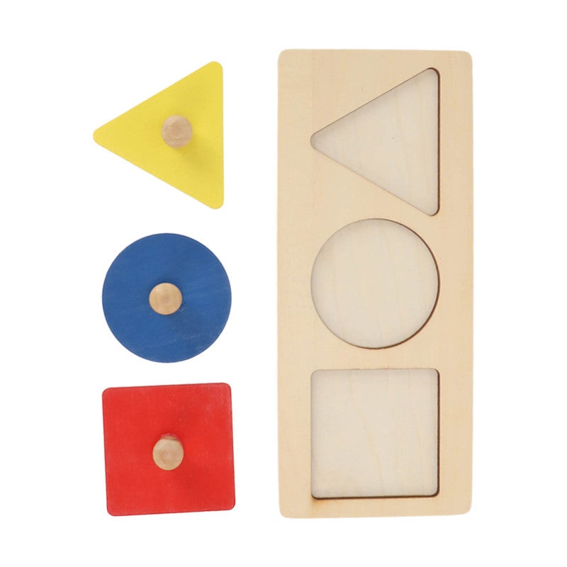Wooden Knob Puzzle: Eco-Friendly Basswood, Large Smooth Knobs, Thick Shapes - Develop Spatial Reasoning Color Perception, Parent-Child Interaction for Baby Toddlers Home Kindergarten Holiday Party - Image 4