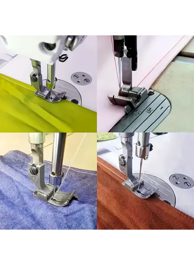 Sewing Machine Hinge Foot Set With 1 16 1 8 1 4 Inch Feet And Thumb Screws Dark Grey - Image 4