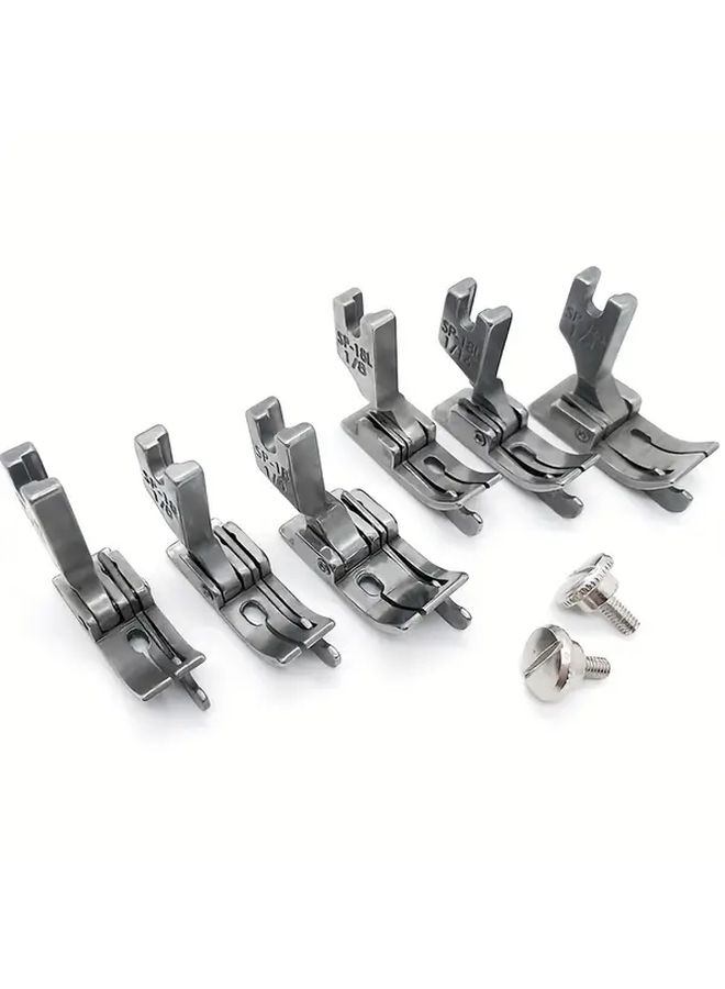 Sewing Machine Hinge Foot Set With 1 16 1 8 1 4 Inch Feet And Thumb Screws Dark Grey - Image 1