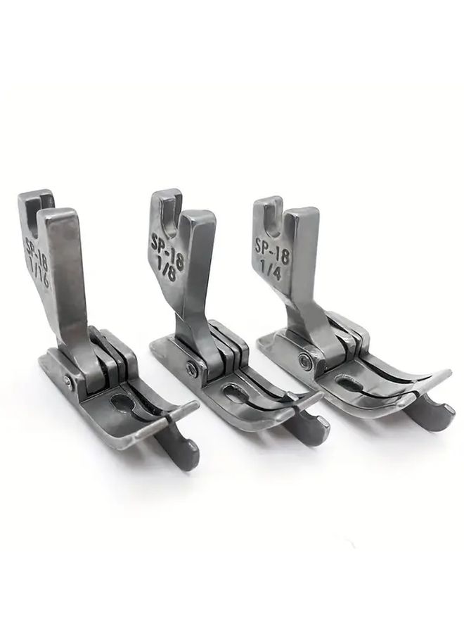 Sewing Machine Hinge Foot Set With 1 16 1 8 1 4 Inch Feet And Thumb Screws Dark Grey - Image 5