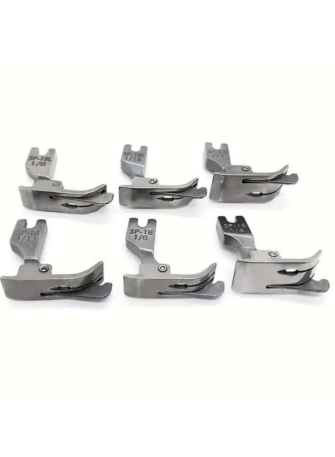 Sewing Machine Hinge Foot Set With 1 16 1 8 1 4 Inch Feet And Thumb Screws Dark Grey - Image 2