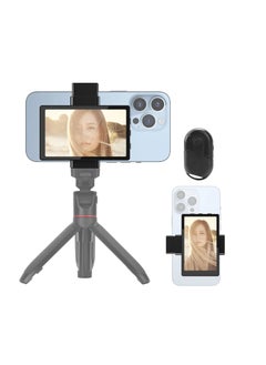 KingMa VL-PH01 Selfie Vlog Screen Monitor for Rear Camera Selfie Shooting, Compatible with iPhone with Magnetic Phone Clip and Bluetooth Remote for Selfie Vlog Live Stream and Video Recording
