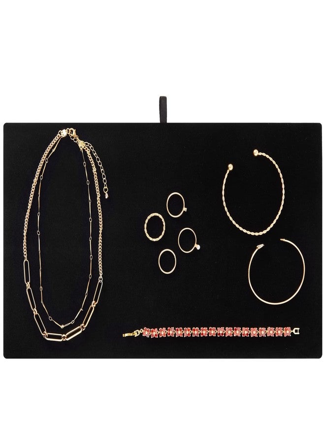 Juvale Black Velvet Jewelry Display Trays - Multipurpose Ring Display & Bracelet Holder - Soft Velvet Surface & Plush Boards - Space-Saving Stackable Jewelry Trays - Pack of 6, 14 in, Rectangular - Image 5