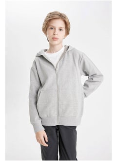 DeFacto Boy Regular Fit Hooded Long Sleeve Knitted Cardigan  - Image 2