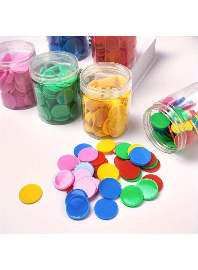 رقائق العد البلاستيكية الحمراء 100 قطعة أدوات تعليمية للرياضيات للفرز والعد - Image 3