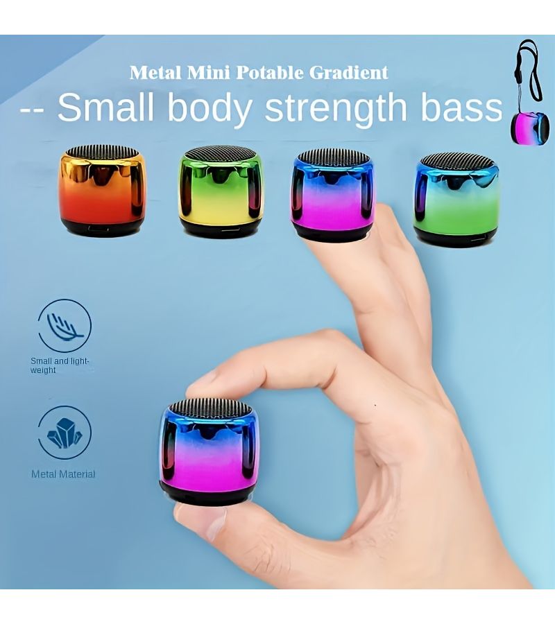 Green Yellow Mini Wireless Portable Subwoofer Stereo Speaker With Microphone Outdoor USB Music Player For Running Gaming Student - Image 1