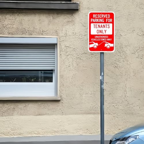 Enjoyist Large Reserved Parking Sign, Tenants Parking Only Sign, 18"x 12" .040 Rust Free Aluminum – Reflective, UV Protected and Weatherproof - Image 4