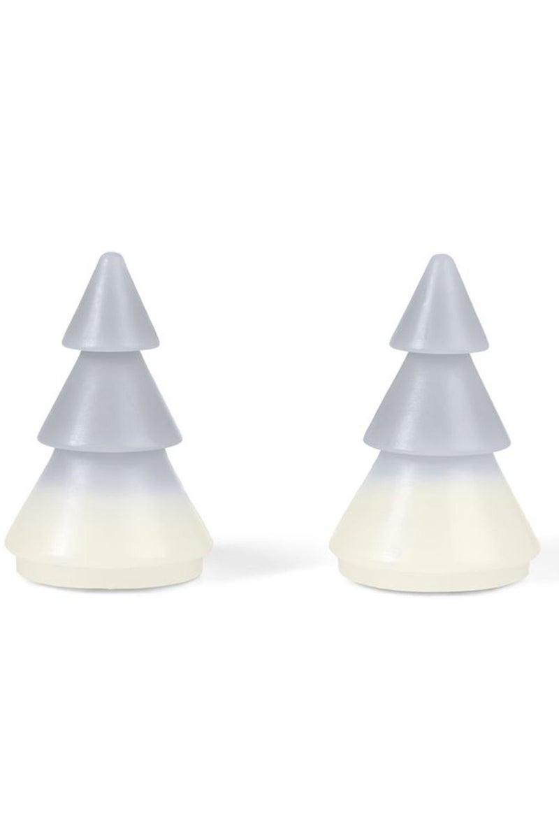 Tchibo 2 Piece Led Real Wax Fit Trees, White - Image 2