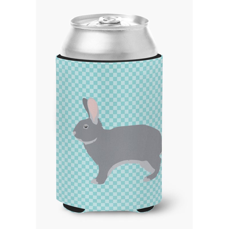 Caroline's Treasures ""Caroline's Treasures Giant Chinchilla Rabbit Blue Check Decorative Can Hugger  Multicolor"" 