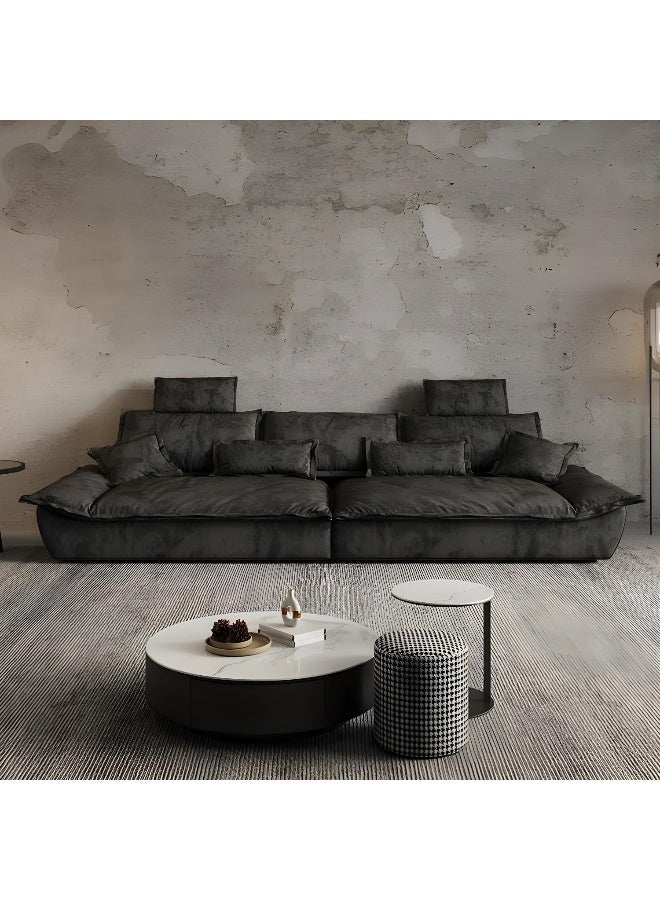 Comfynest Comfynest Loose Back Contemporary Sofa In Dark Gray With Pillow Top Arm  - Image 2
