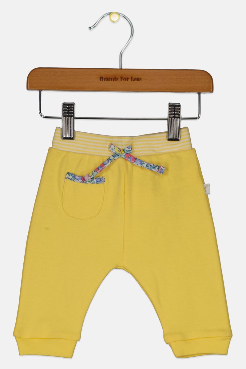 Hamleys Toddlers Boy Drawstring Solid Jogger Pants, Yellow - Image 3