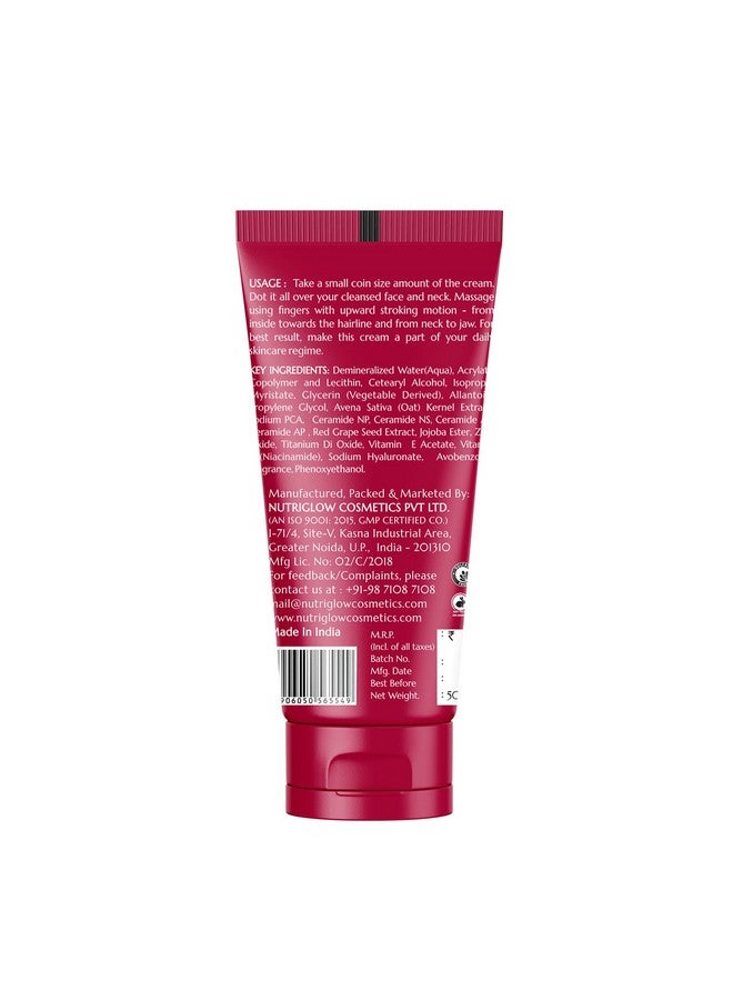 NUTRIGLOW Natural'S Advanced Pro Formula Wine Day Cream For Brighter Glowing Skin (50 G) - Image 2