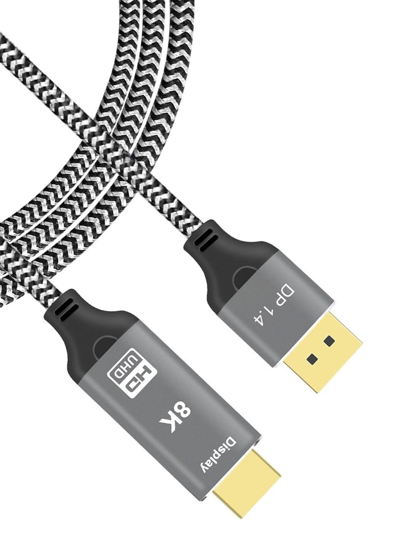 igeekwell 8K DisplayPort to HDMI Cable, (DP to HDMI 4K 120Hz 8K 30Hz Cable) Uni-Directional Display Port to HDMI Monitor Converter Compatible,DP TO HDMI(3M 1PACK) - Image 1