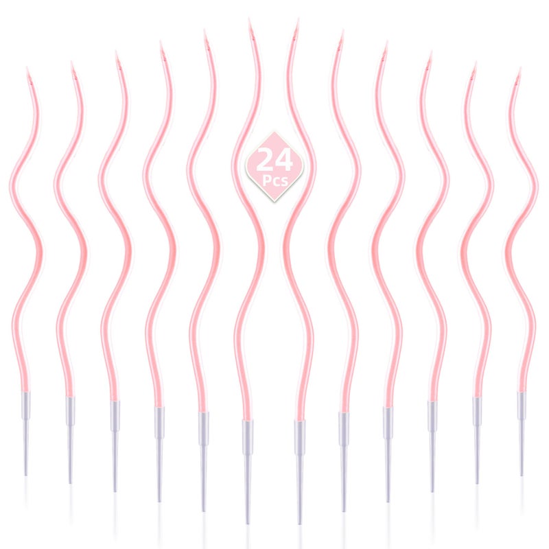 PHD CAKE 24-Count Pearl Pink Spiral Long Thin Birthday Candles, Cake Candles, Birthday Parties, Wedding Decorations, Party Candles - Image 3