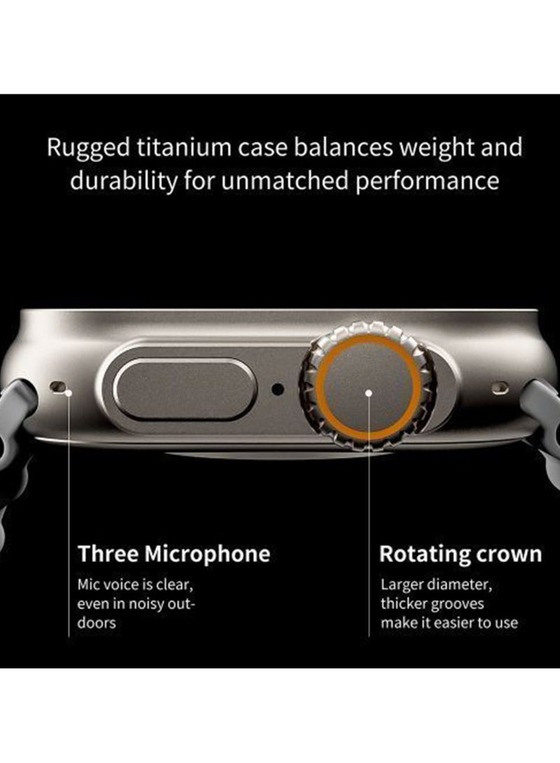2.09-inch T900 Ultra Bluetooth Smart Watch Suitable For Voice Calls, Sports, Fitness,Sleep Monitoring,Iwatch for Women and Men(grey-white)