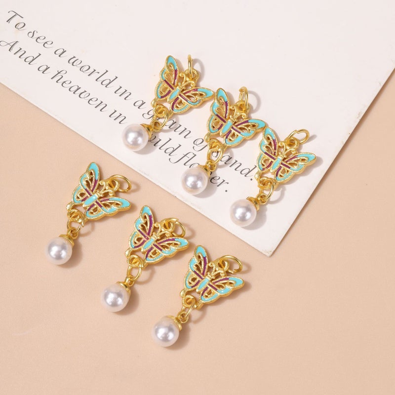 Lotus Gourd Charm for DIY Jewelry Butterfly pearl no. 21 