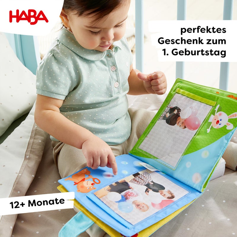 HABA My First Photo Album - Soft Fabric Baby Book, Baby Album Fits (8) 4"x6" Photos, Sensory Toys for Babies, Baby Books 12-18 Months & Up - Image 3