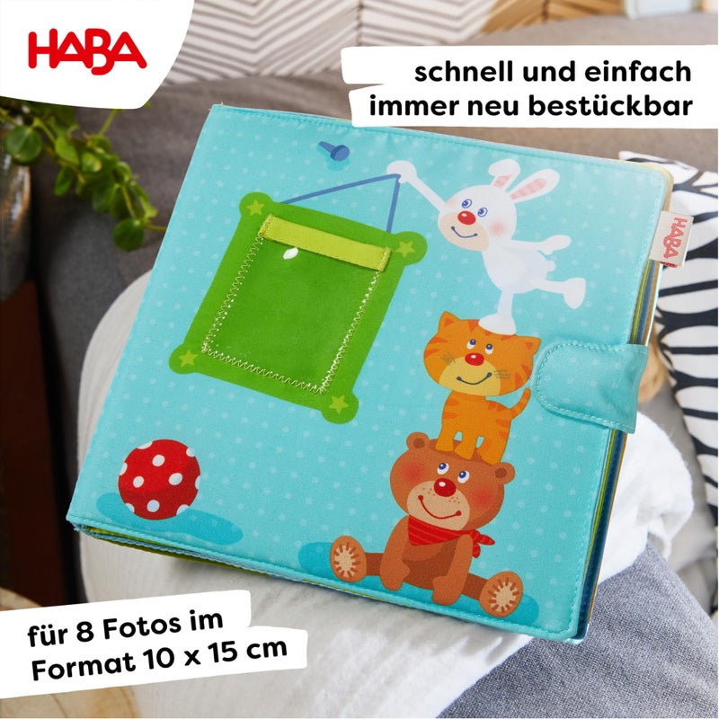 HABA My First Photo Album - Soft Fabric Baby Book, Baby Album Fits (8) 4"x6" Photos, Sensory Toys for Babies, Baby Books 12-18 Months & Up - Image 5
