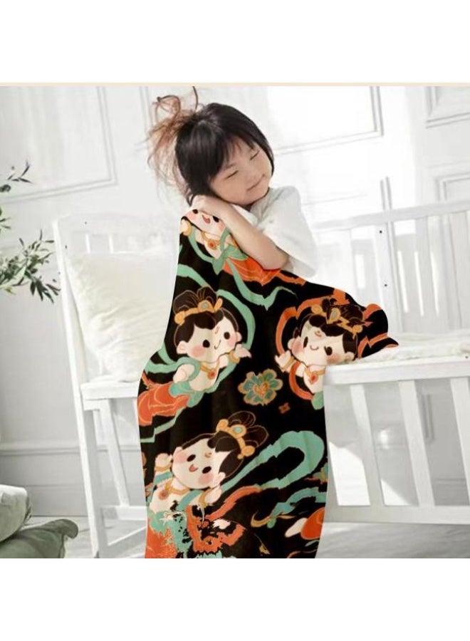 عام بطانية رقيقة من الفانيلا الكرتونية للأطفال والرضع (دافئة ومريحة، ومناسبة للنوم والألعاب) 70 سم * 100 سم - Image 1