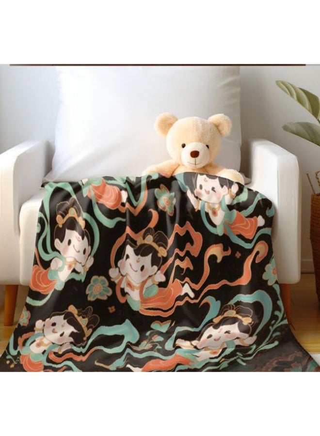 عام بطانية رقيقة من الفانيلا الكرتونية للأطفال والرضع (دافئة ومريحة، ومناسبة للنوم والألعاب) 70 سم * 100 سم - Image 3