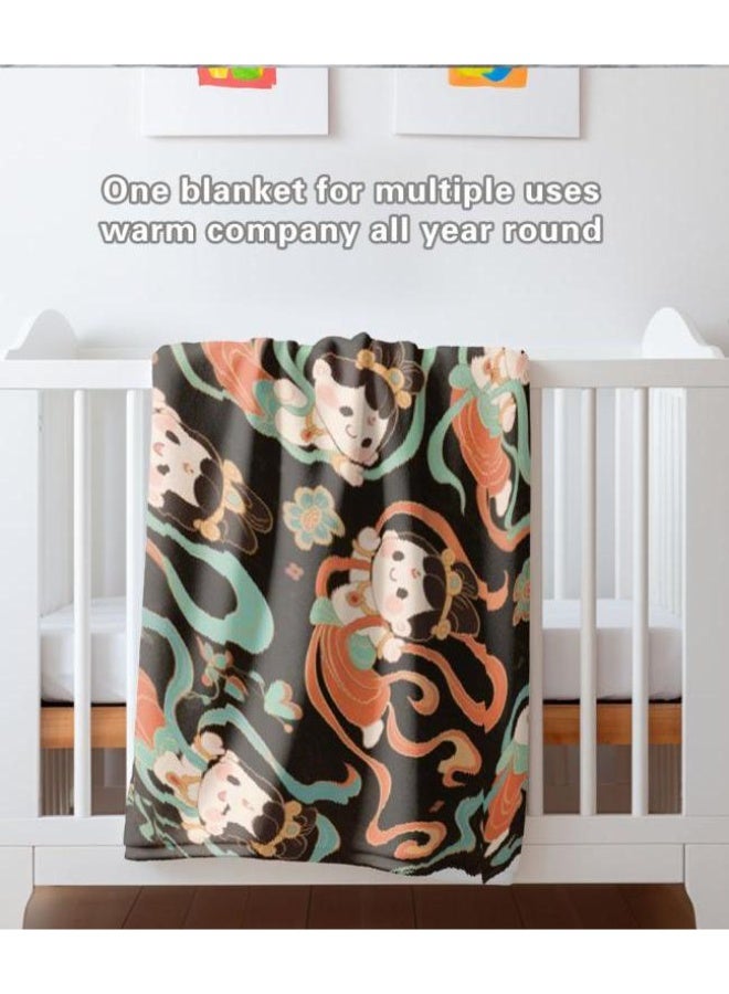 عام بطانية رقيقة من الفانيلا الكرتونية للأطفال والرضع (دافئة ومريحة، ومناسبة للنوم والألعاب) 70 سم * 100 سم - Image 4