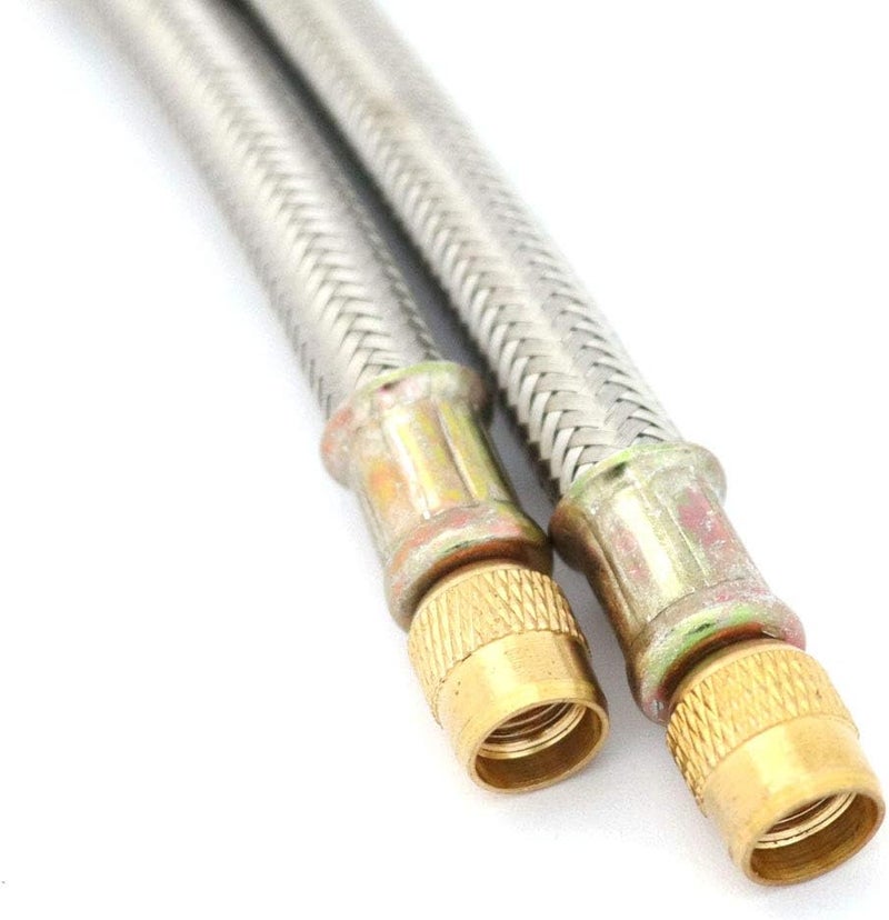 FainWan 2PCS 6" Flexible Tyre Valve Stem Extension Adaptors - Stainless Steel Dual Tire Extenders for Vehicles - Image 5