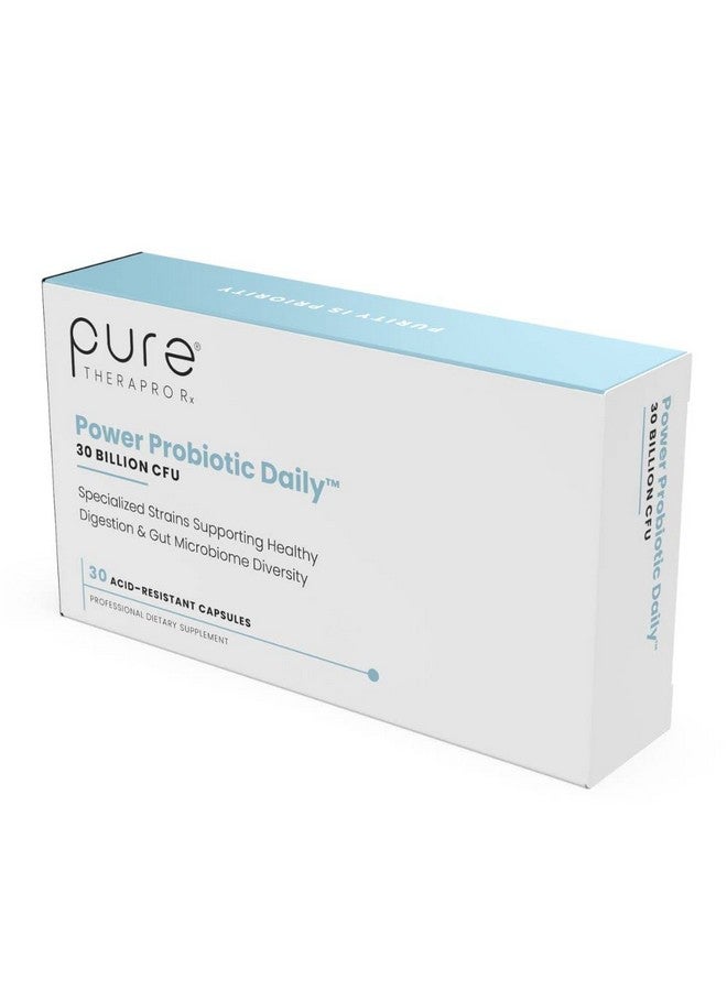 Pure Therapro Rx Power Probiotic Daily 30 Acidresistant Capsules  4 Proven Strains 30 Billion Cfu  Capsule  Sealed In Nitrogenpurged Aluminum Blister Packs To Ensure Freshness  No Refrigeration Required - Image 1