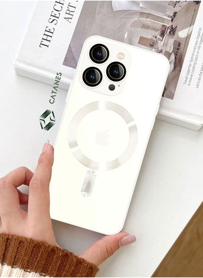 CATANES - iphone 14 Pro Max Case and Cover With MagSafe Built-in High-Grade TPU Material White - Image 1