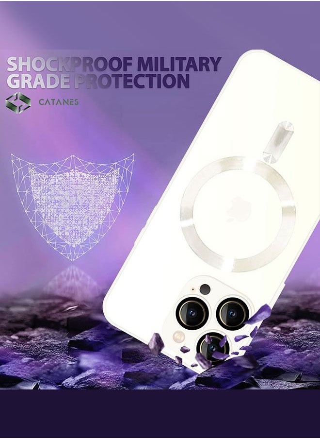 CATANES - iphone 14 Pro Max Case and Cover With MagSafe Built-in High-Grade TPU Material White - Image 1