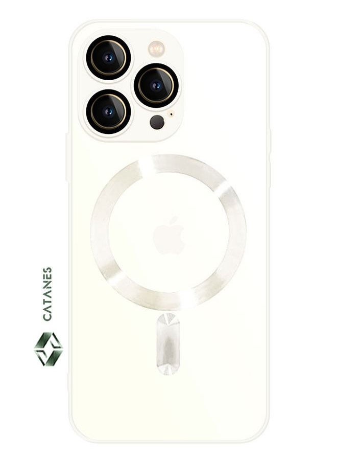 CATANES - iphone 14 Pro Max Case and Cover With MagSafe Built-in High-Grade TPU Material White - Image 1