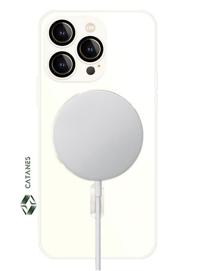CATANES - iphone 14 Pro Max Case and Cover With MagSafe Built-in High-Grade TPU Material White - Image 1