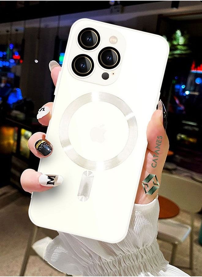 CATANES - iphone 14 Pro Max Case and Cover With MagSafe Built-in High-Grade TPU Material White - Image 1