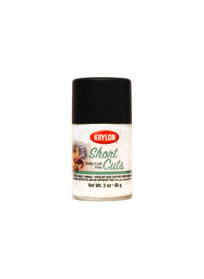 Krylon KSCS056 Short Cuts Aerosol Spray Paint, 3-Ounce, Flat Black - Image 1