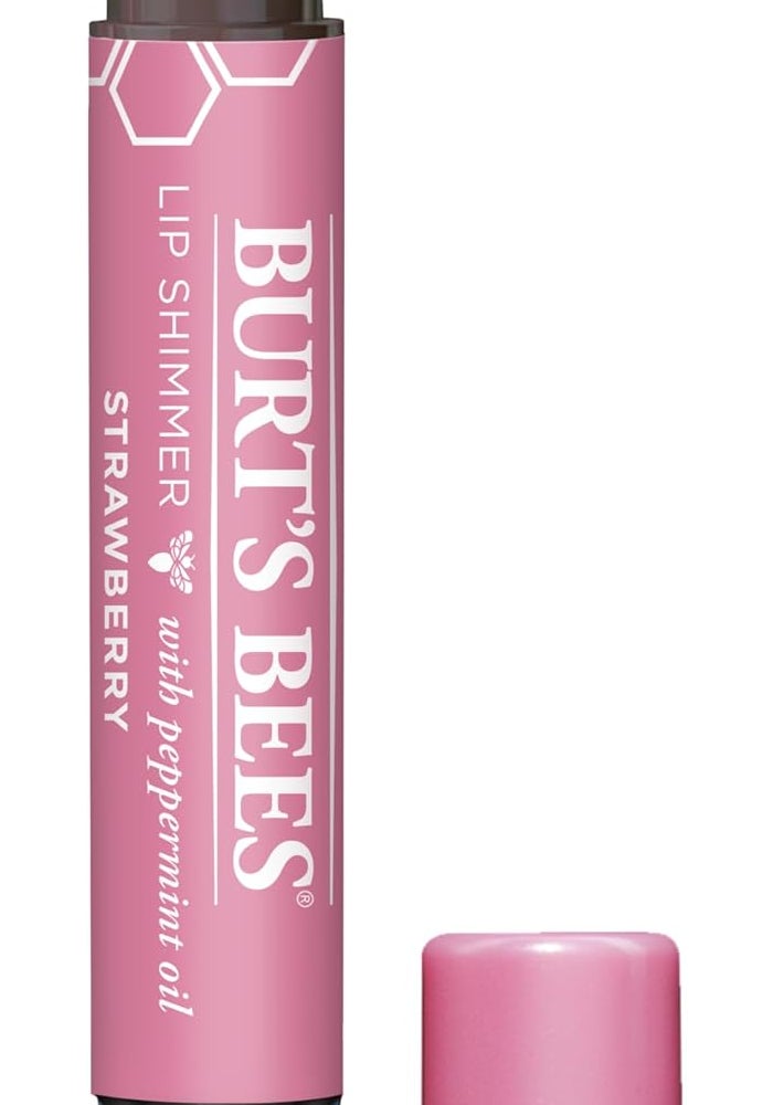 Burt's Bees Lip Shimmer in Strawberry - 0.09 oz Stick for Women - Image 1