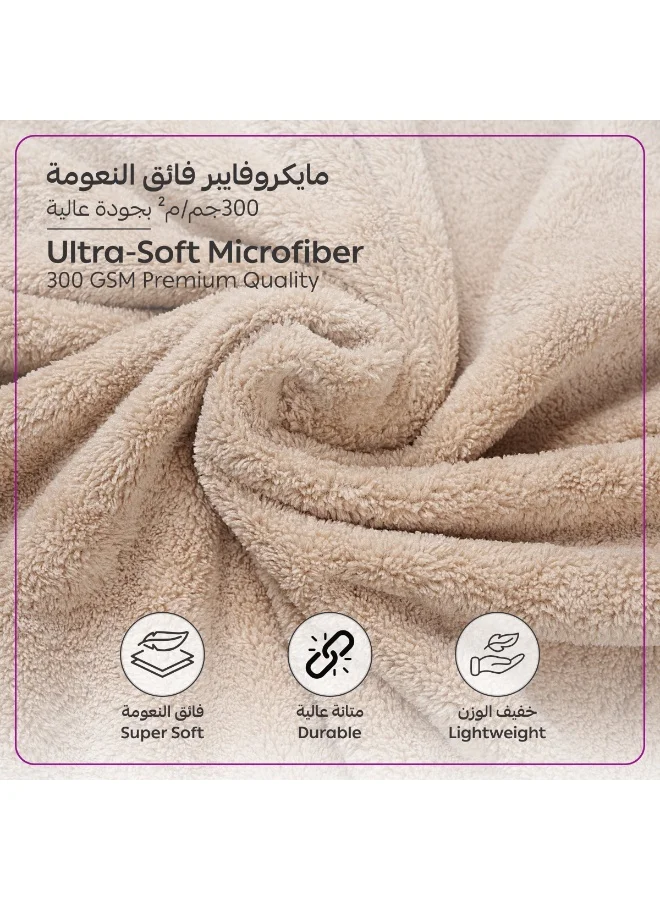 Donetella 1-Pcs Unisex  Bathrobe XXL Size - Kimono Collar, Highly Absorbent, Quick Dry, Soft Spa Robe with Belt & Pockets - Microfiber 330 GSM, Everyday Use