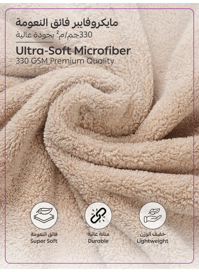 Donetella 1-Pcs Unisex  Bathrobe XXL Size - Kimono Collar, Highly Absorbent, Quick Dry, Soft Spa Robe with Belt & Pockets - Microfiber 330 GSM, Everyday Use