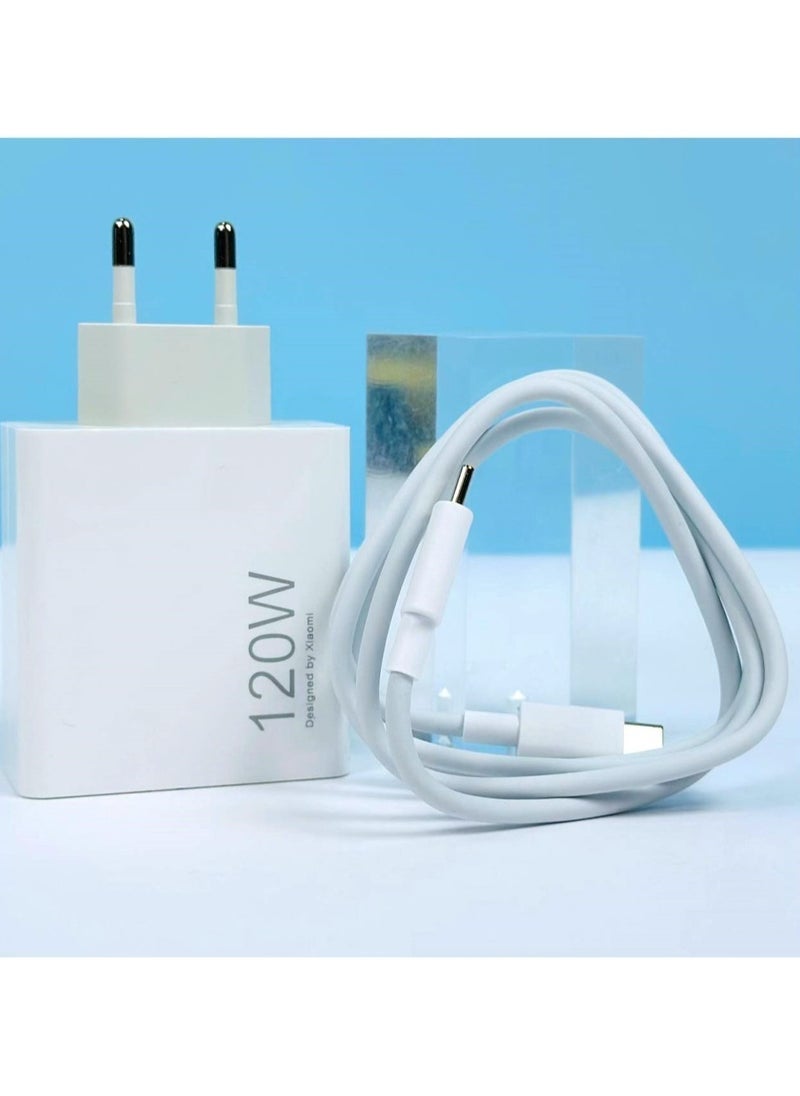 شاحن سريع USB-C بقوة 120 واط مع كابل Type-C المرفق، شحن سريع للغاية، متوافق مع أجهزة الكمبيوتر المحمولة والهواتف الذكية والأجهزة اللوحية وغيرها من أجهزة USB-C، تصميم مدمج ومت耐 وفعال من حيث الطاقة. - Image 5