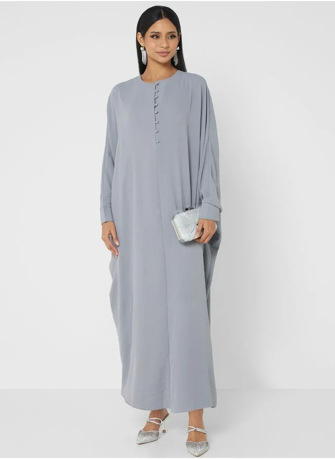 Refka by modanisa Cape Sleeve Abaya
