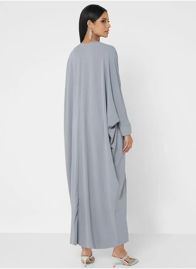 Refka by modanisa Cape Sleeve Abaya