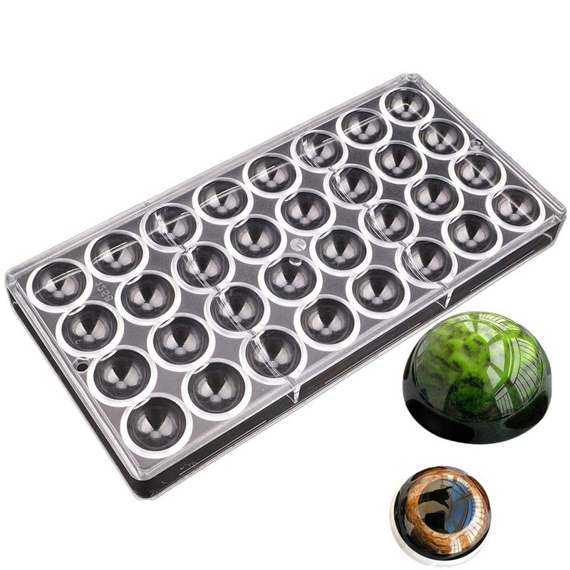 LoBake 32 cavities 2.7cm diameter half ball shape polycarbonate PC chocolate mold starry heven candy making mouls DIY bakery tools - Image 1