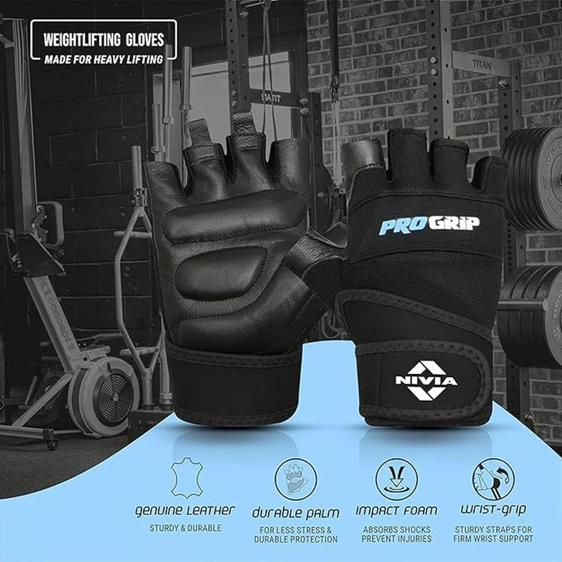 نيفيا Nivia Pro Grip Gym Gloves - Black