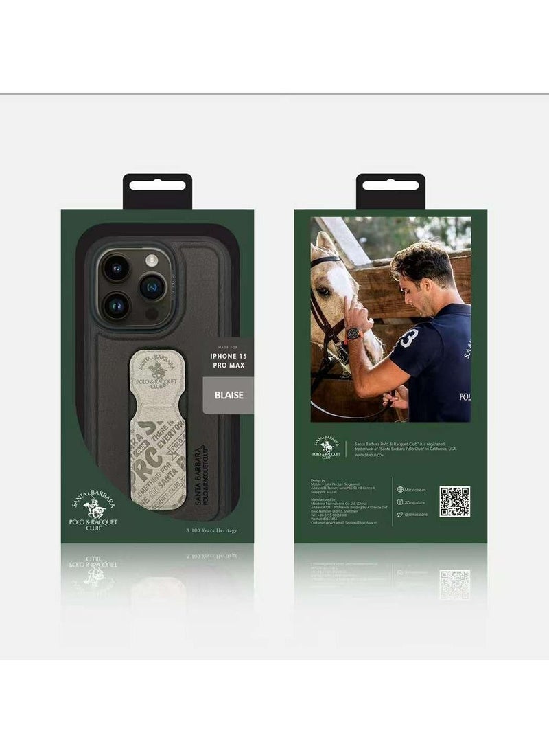 SANTA BARBARA POLO & RACQUET CLUB - Blaise Series Magnetic Bracket Phone Case with Ultra-Thin Stand for iPhone 15 Pro | Lightweight, Hands-Free Kickstand, Premium Microfiber Lining, Scratch-Resistant, Travel-Friendly, Shockproof Protection - Purple - Image 1