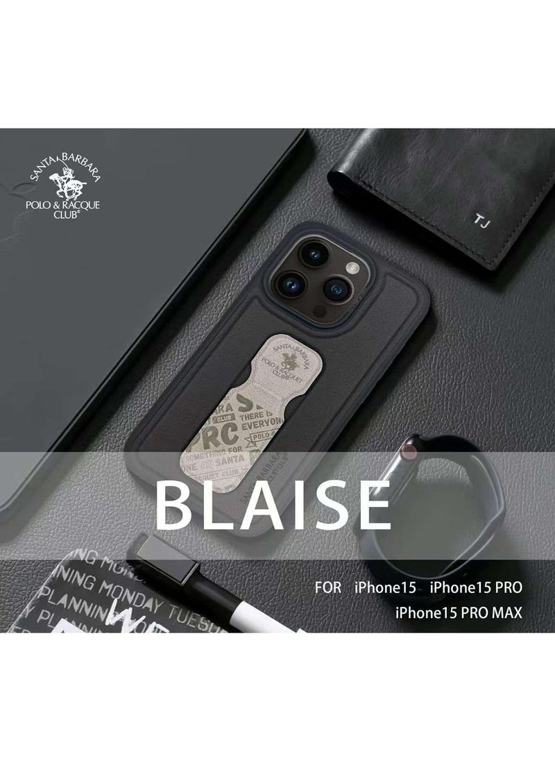 SANTA BARBARA POLO & RACQUET CLUB - Blaise Series Magnetic Bracket Phone Case with Ultra-Thin Stand for iPhone 15 Pro | Lightweight, Hands-Free Kickstand, Premium Microfiber Lining, Scratch-Resistant, Travel-Friendly, Shockproof Protection - Purple - Image 1