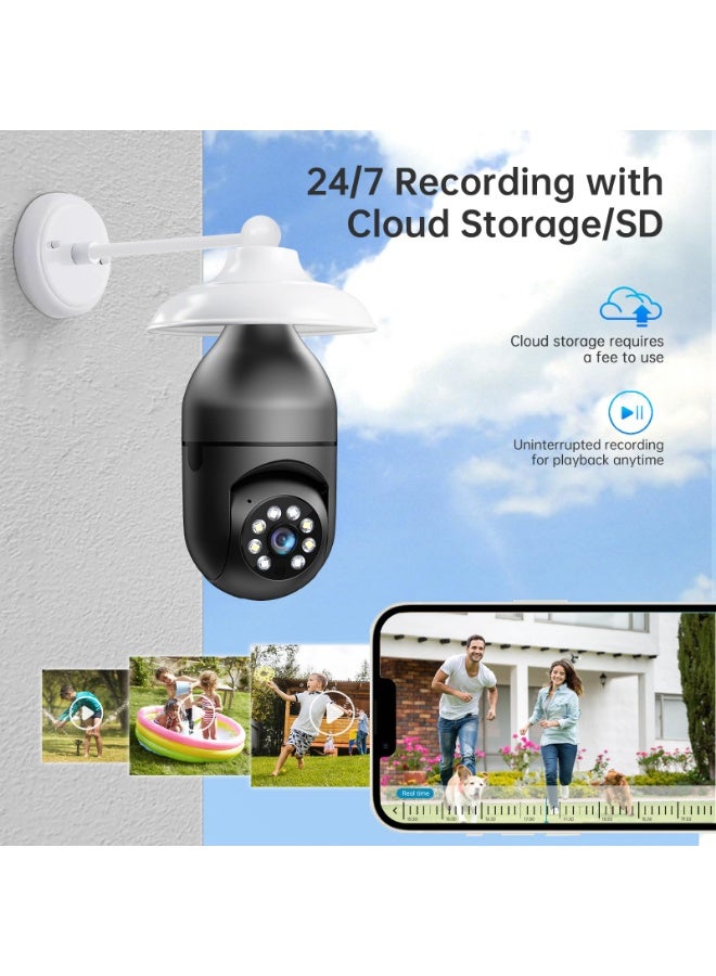 Arabest Bulb Wireless Security Camera, 1080P HD WiFi Home Camera, 360° Pan 110° Tilt, Night Vision, Motion Detection, Two-Way Audio, Remote App Control,Audio for Home & Rental,out Memory Card(Pack of 2) - Image 3