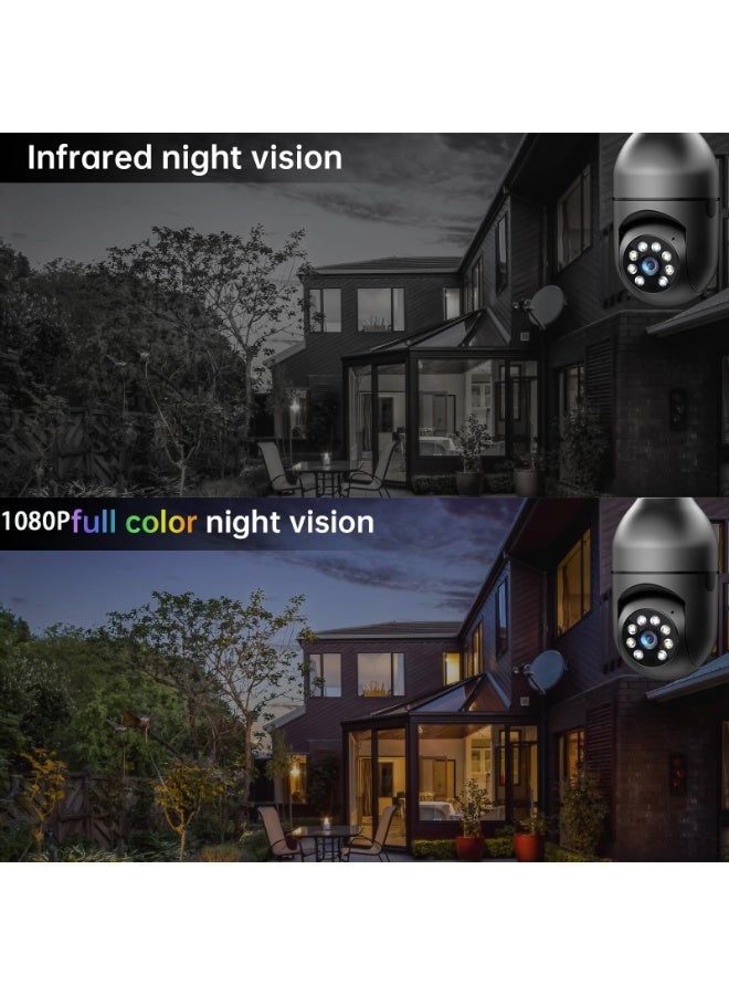 Arabest Bulb Wireless Security Camera, 1080P HD WiFi Home Camera, 360° Pan 110° Tilt, Night Vision, Motion Detection, Two-Way Audio, Remote App Control,Audio for Home & Rental,out Memory Card(Pack of 2) - Image 4