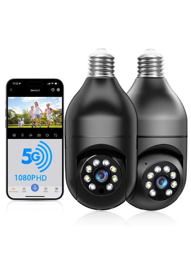 Arabest Bulb Wireless Security Camera, 1080P HD WiFi Home Camera, 360° Pan 110° Tilt, Night Vision, Motion Detection, Two-Way Audio, Remote App Control,Audio for Home & Rental,out Memory Card(Pack of 2) - Image 1