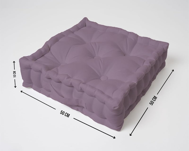 SKANDA FAB Premium Floor Cushion 50X50X10 CM Floor Cushions MicroFiber Filling for Seating Meditation Yoga Pooja Guests Living Room Pets Lilac Purple 50 x 50 x 10 cm Pack of 2 - Image 3