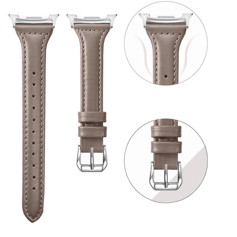 Adjustable Leather Classic Strap Smartwatch Band Compatible with Samsung Galaxy Watch 8 with Fit Replacement Strap for Daily Wear in Blue - Image 4